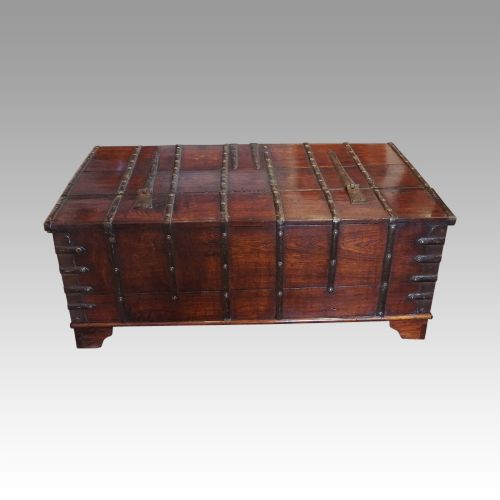 fig 8. Colonial teak iron bound merchant chest
