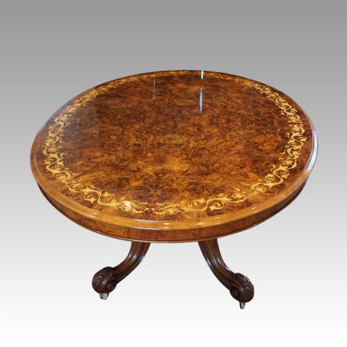 fig 2. Victorian inlaid walnut loo table