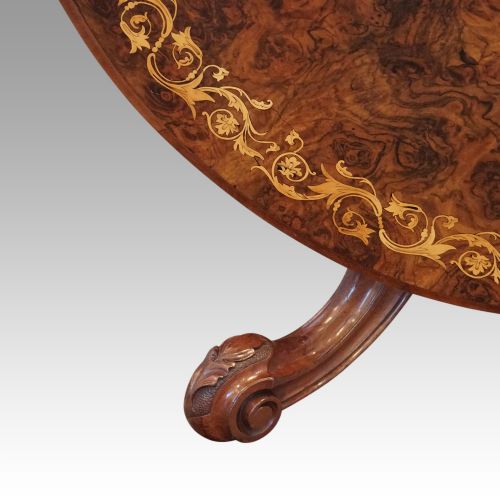 fig 4. Victorian inlaid walnut loo table