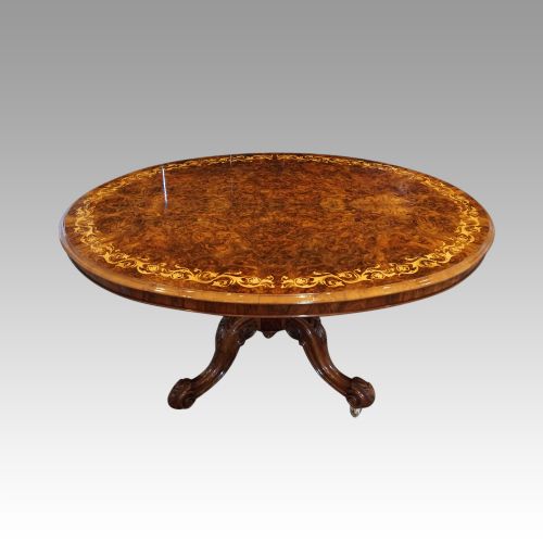 fig 6. Victorian inlaid walnut loo table