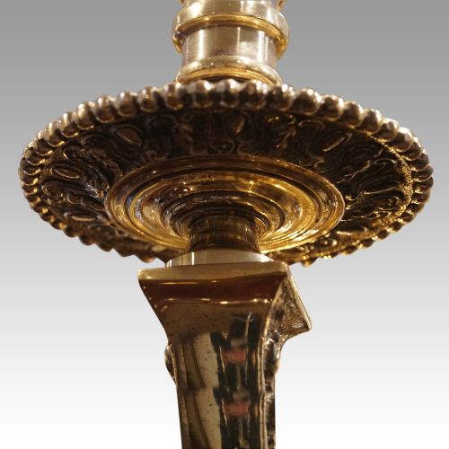 fig 3. Pair of antique bronze chandeliers