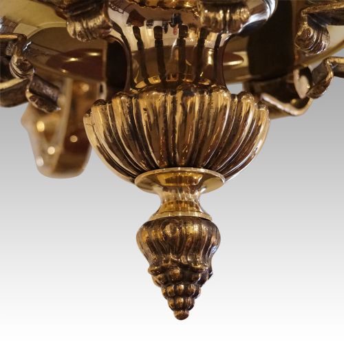 fig 5. Pair of antique bronze chandeliers