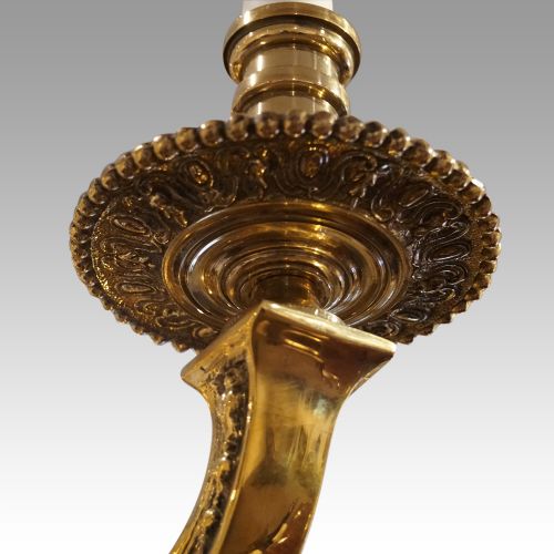 fig 6. Pair of antique bronze chandeliers