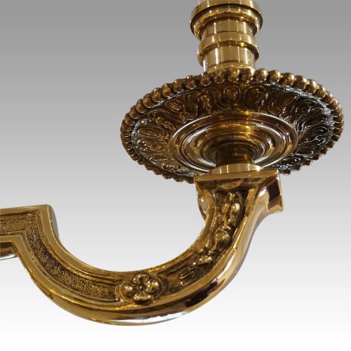 fig 8. Pair of antique bronze chandeliers