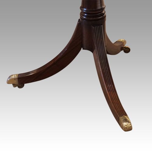 fig 1. Regency style mahogany twin pillar dining table