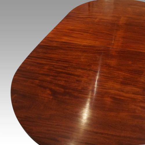 fig 2. Regency style mahogany twin pillar dining table