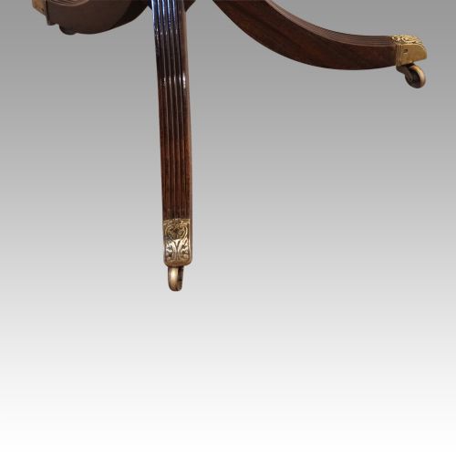 fig 3. Regency style mahogany twin pillar dining table