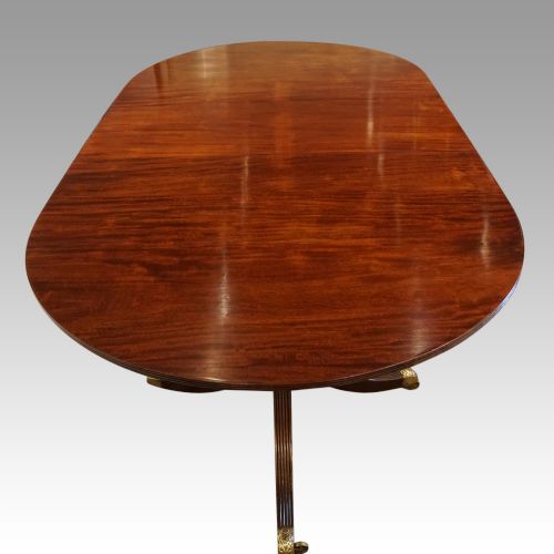 fig 4. Regency style mahogany twin pillar dining table