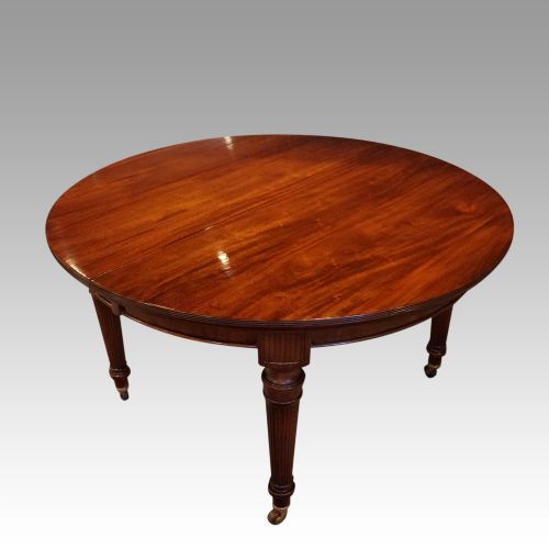 fig 8. Edwardian mahogany circular extending dining table