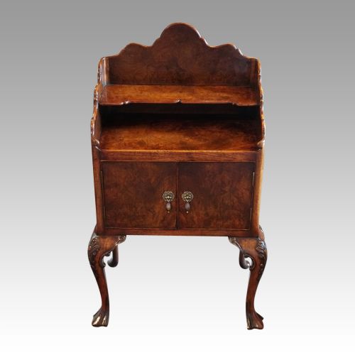 fig 4. Matched pair walnut bedside cabinets circa 1920