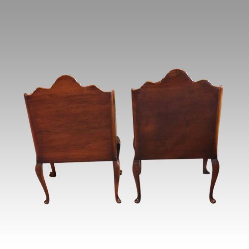 fig 5. Matched pair walnut bedside cabinets circa 1920