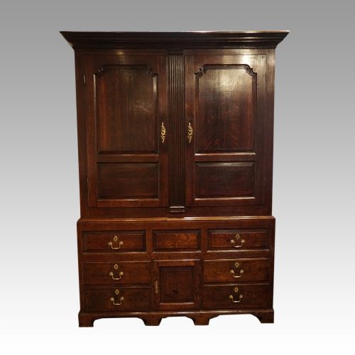 George III Oak Livery Cupboard