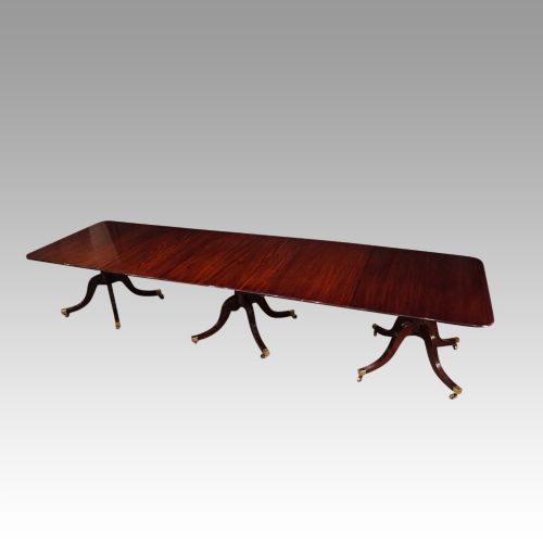 Antique Large 3 Pillar Dining Table 14ft Long