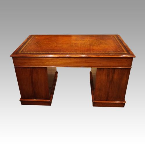 fig 7. Antique Victorian mahogany pedestal desk