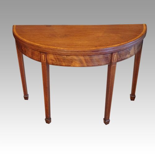 Antique Mahogany Demi Lune Tea Table