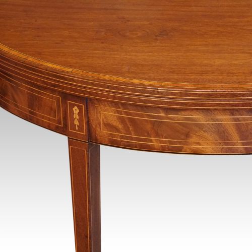 fig 1. Antique mahogany demi lune tea table