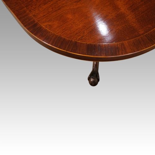fig 6. Large George V triple pillar mahogany dining table