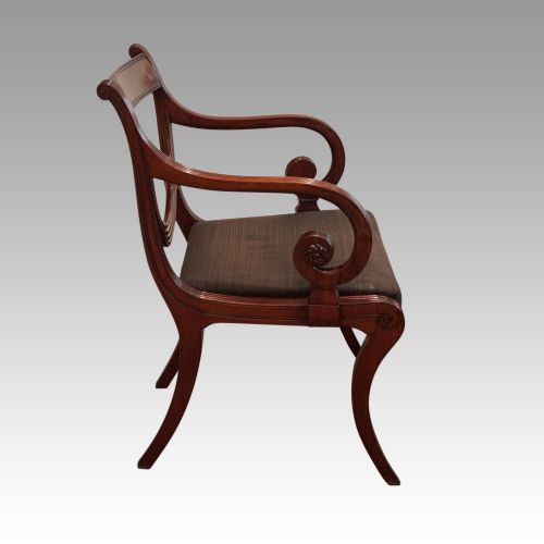 fig 2. Antique Set of 10 Regency mahogany dining chairs