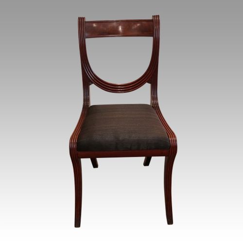 fig 8. Antique Set of 10 Regency mahogany dining chairs