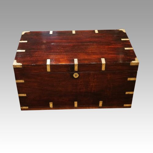 Victorian Brass Bound Military Chest