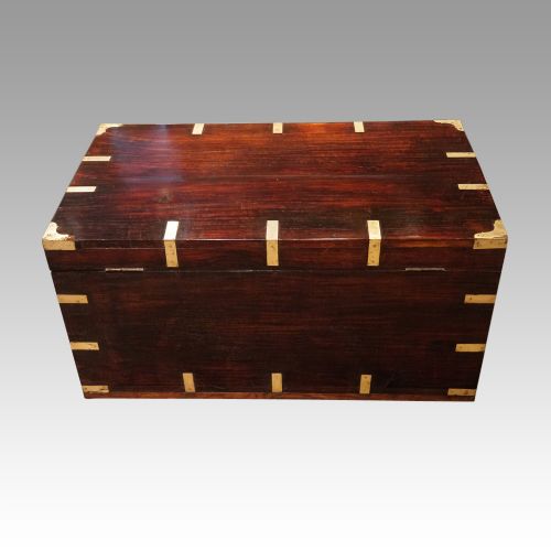 fig 6. Victorian brass bound military chest 