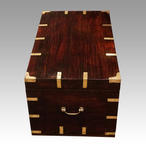 fig 7. Victorian brass bound military chest 