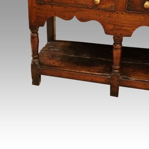 fig 4. Antique Georgian oak pot board dresser