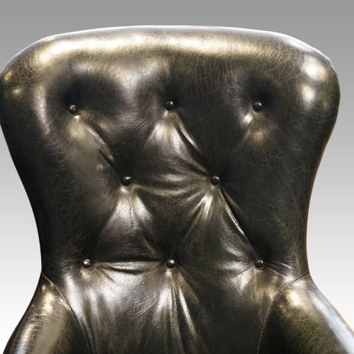 fig 2. Victorian green leather easy chair