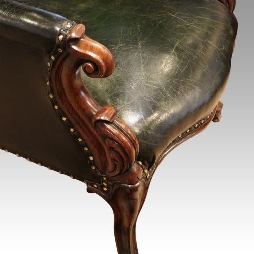 fig 4. Victorian green leather easy chair
