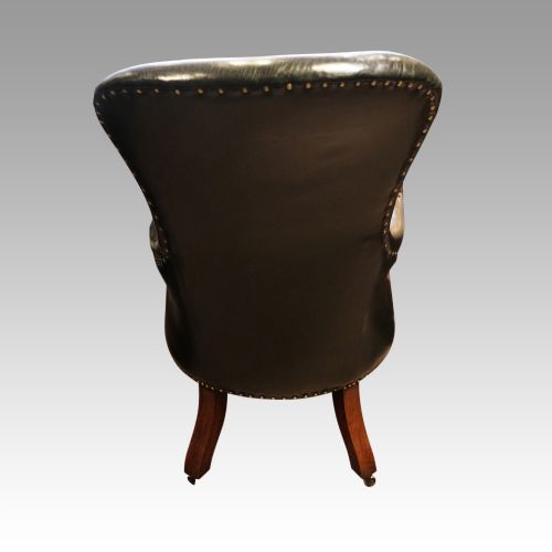 fig 5. Victorian green leather easy chair