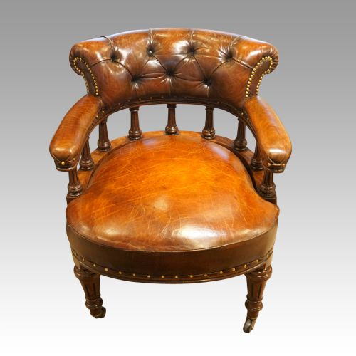 Victorian Leather Desk Chair