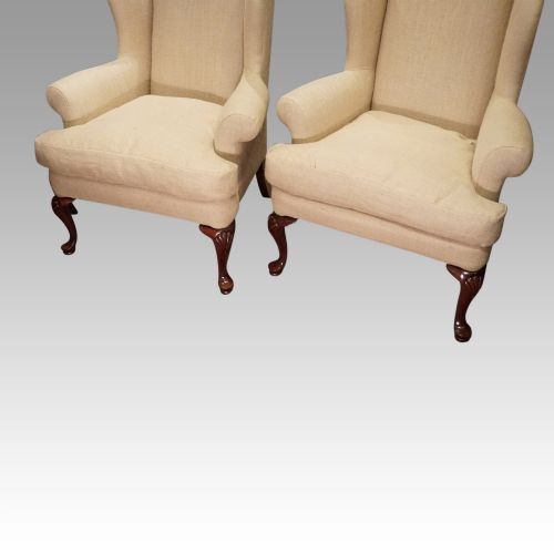 fig 2. Pair of Queen Anne style wingchairs