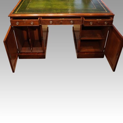 fig 1. Antique Victorian mahogany partners desk