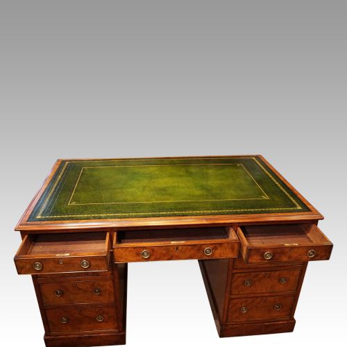 fig 5. Antique Victorian mahogany partners desk