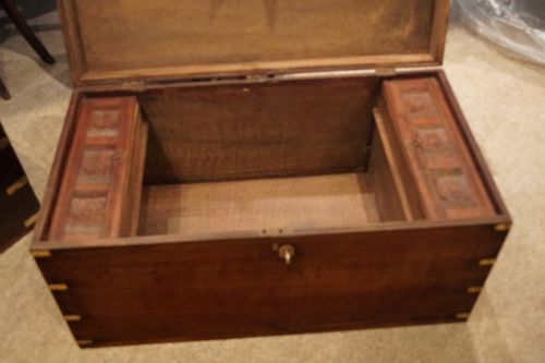 fig 1. Victorian teak brass bound military chest