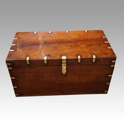 fig 2. Victorian teak brass bound military chest