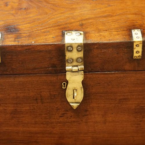 fig 3. Victorian teak brass bound military chest