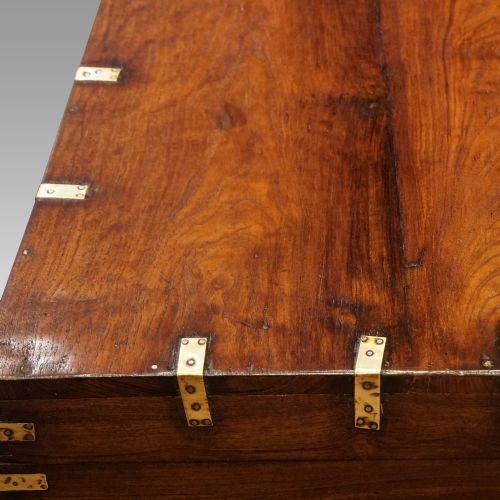 fig 4. Victorian teak brass bound military chest