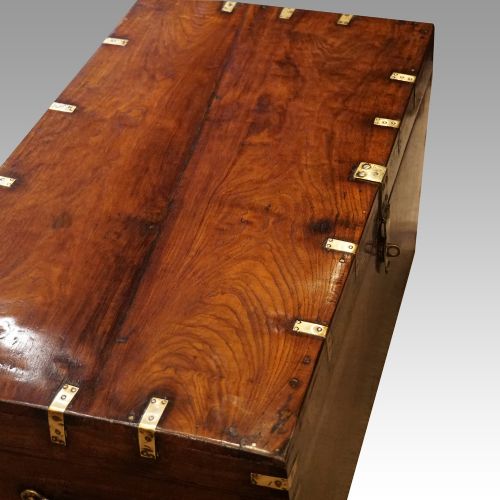 fig 7. Victorian teak brass bound military chest
