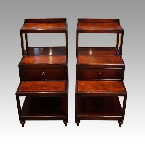 fig 1. Pair of mahogany bedside tables
