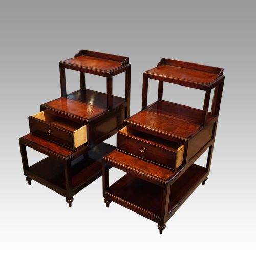 fig 2. Pair of mahogany bedside tables