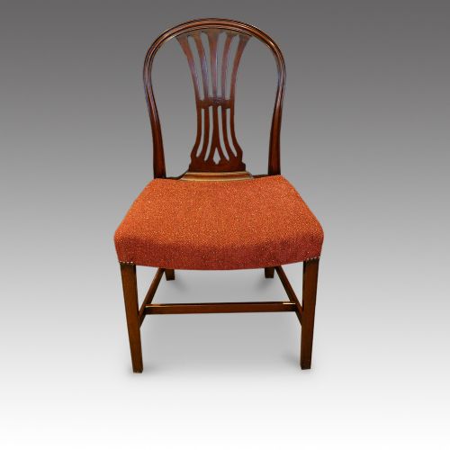 fig 3. Set of 8 Edwardian mahogany Hepplewhite dining chairs