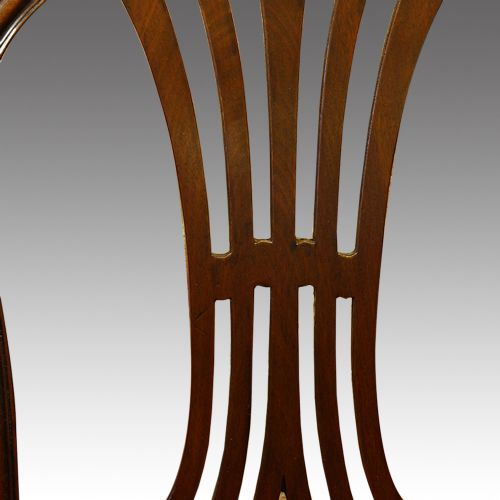 fig 5. Set of 8 Edwardian mahogany Hepplewhite dining chairs