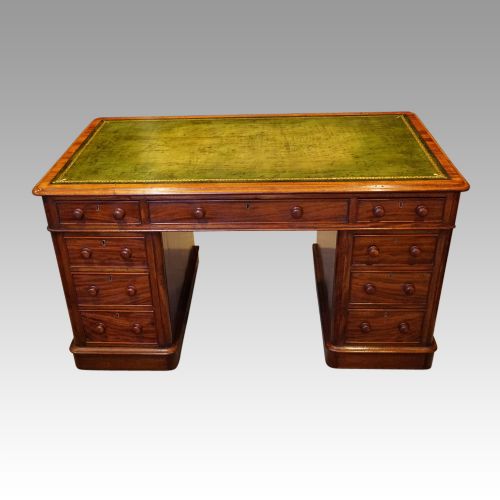 Victorian Mahogany Pedestal Desk