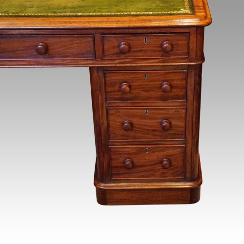 fig 2. Victorian mahogany pedestal desk
