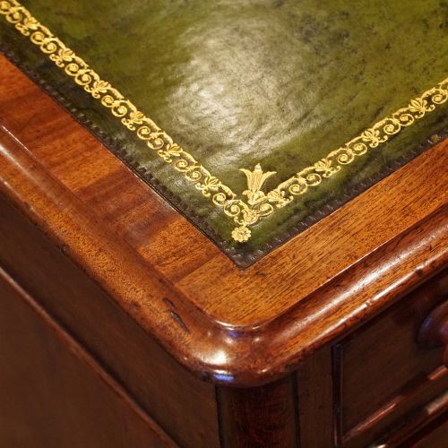 fig 4. Victorian mahogany pedestal desk