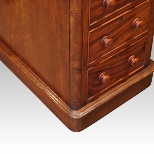 fig 6. Victorian mahogany pedestal desk