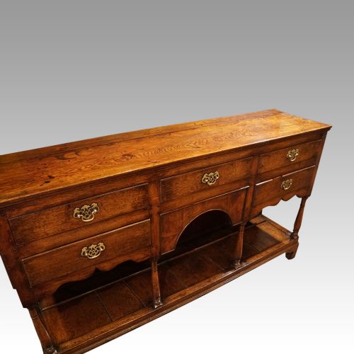 fig 3.  Antique oak pot board dresser base
