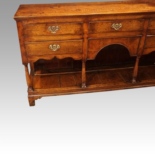 fig 4.  Antique oak pot board dresser base