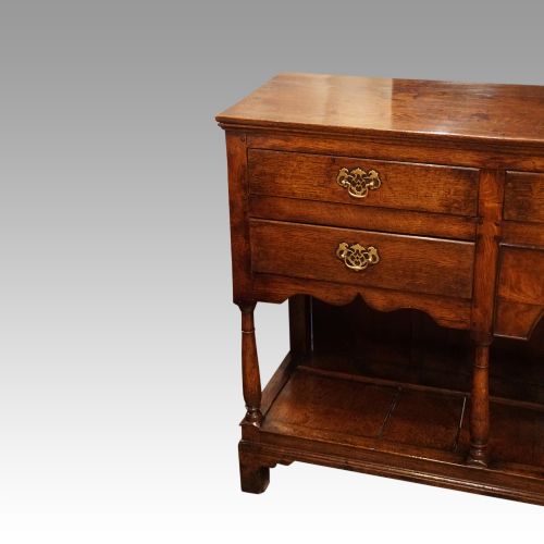 fig 8.  Antique oak pot board dresser base